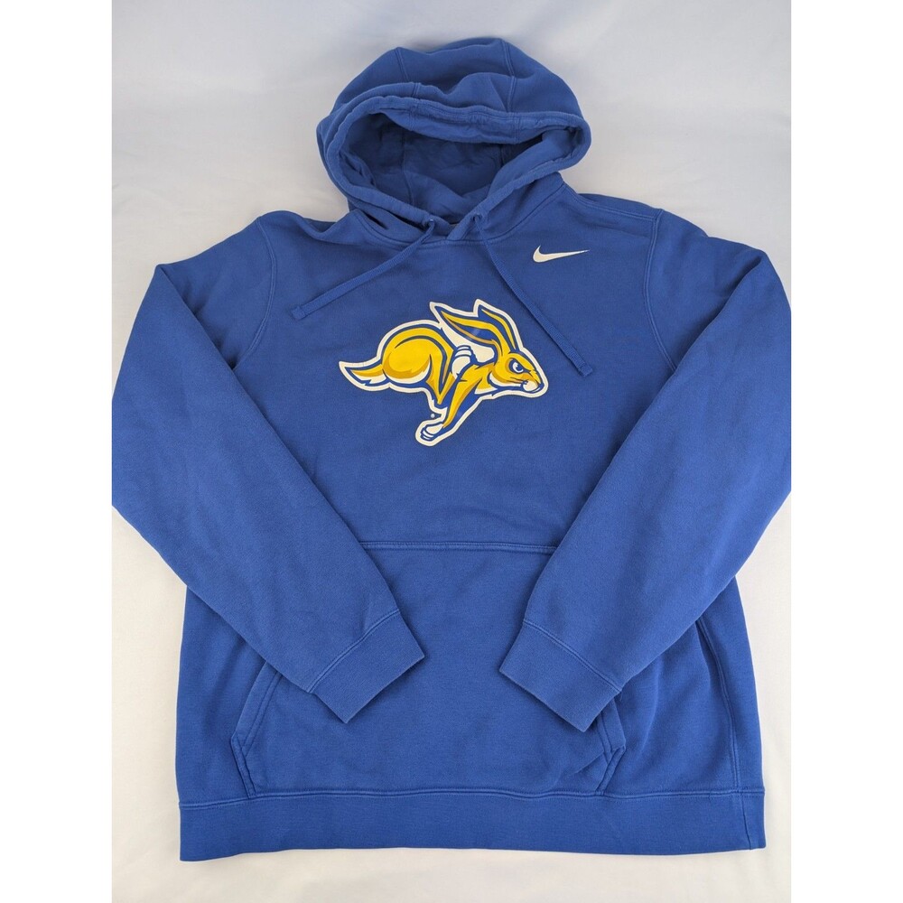 Men's M Nike South Dakota State Jackrabbits Blue SDSU Hoodie Sweatshirt Hooded